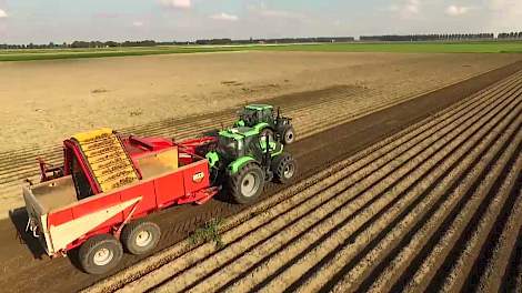 Aardappels rooien Noordoostpolder