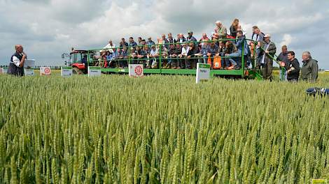 Net als ieder jaar waren er rondleidingen langs de proefvelden. Dit jaar waren er zes rondgangen. Op platte wagens, met de bus of lopend trokken de bezoekers naar het land.