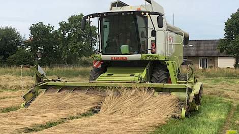 Collega-akkerbouwer Bert Wall dorst in loonwerk het graszaad voor Cobussen.