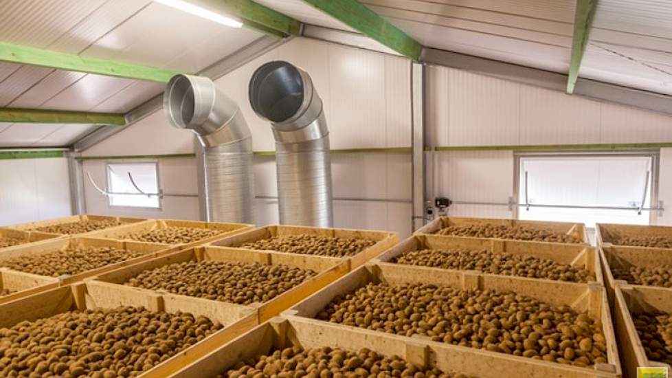 Veel partijen aardappelen die nu binnenkomen vragen om een versnelde droging door inzet van verwarming. (foto: Tolsma-Grisnich)