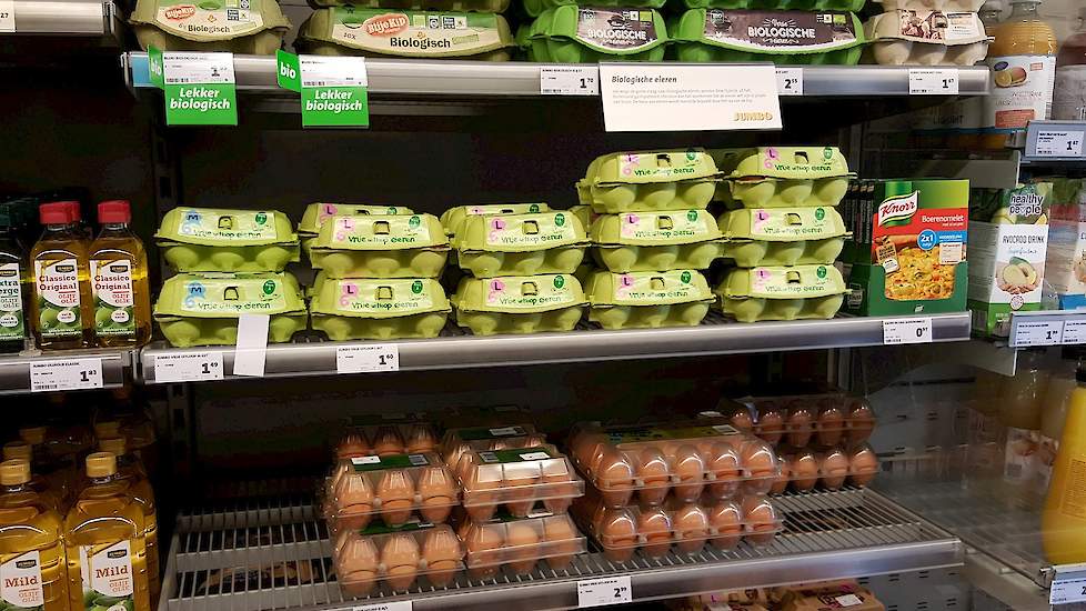 De meeste supermarkten zien het niet zitten om eieren van vrije uitloophennen in aparte doosjes in het supermarktschap te leggen na de 16-weekse periode vanaf vrijdag 30 maart.