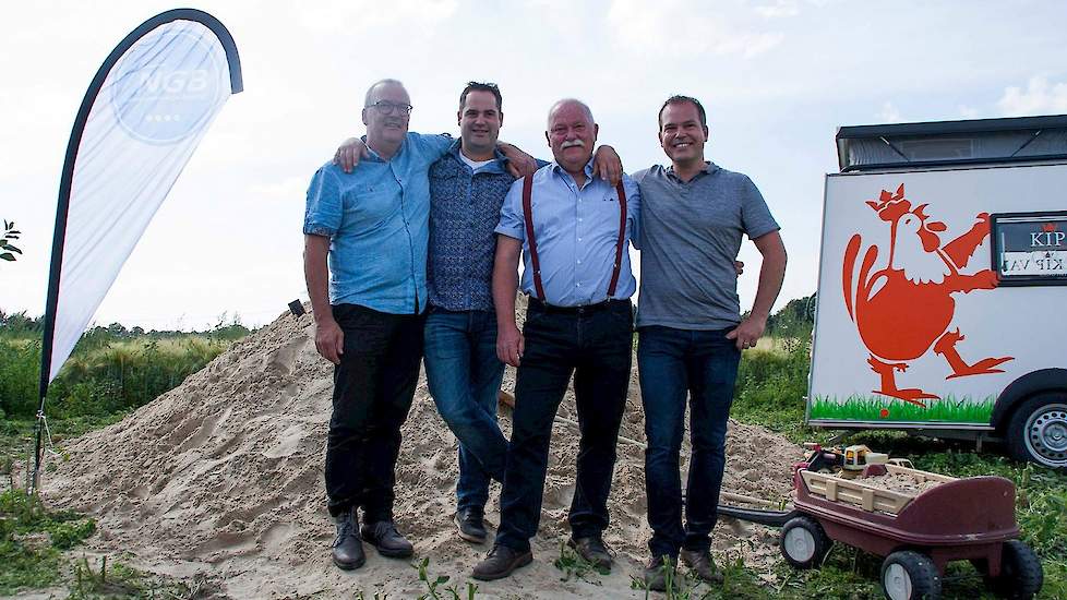 Marcel, Joris, Cor en Jan Kuijpers (van links naar rechts) zijn de initiatiefnemers van het Nieuw Gemengd Bedrijf (NGB).