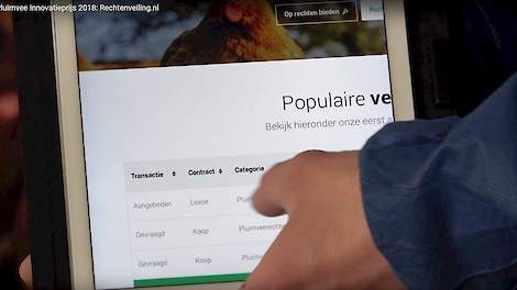 Rechtenveiling.nl, de nieuwe online marktplaats voor pluimveerechten, is dinsdag 30 oktober live gegaan.