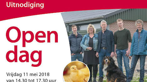 Open dag: Vrijdag 11 mei 2018 van 14.30 tot 17.30 uur