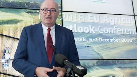 Landbouwcommissaris Phil Hogan bij de EU Agricultural Outlook Conference.