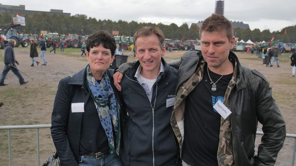 Van links naar rechts: Sieta van Keimpema (FDF), Bart Kemp (Agractie) en Mark van den Oever (FDF).