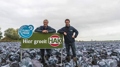 De eerste 'On the way to PlanetProof’ rode kool telers van HAK: vader en zoon Wim en Johannes Straver.