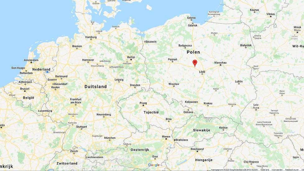 De hoogpathogene H5N8 vogelgriep in Polen is verder uitgebreid met een tweede uitbraak in de West-Poolse provincie Groot-Polen. Het bedrijf bevindt zich in Zalesie, in de gemeente Dąbie, zie rode punt op de kaart.