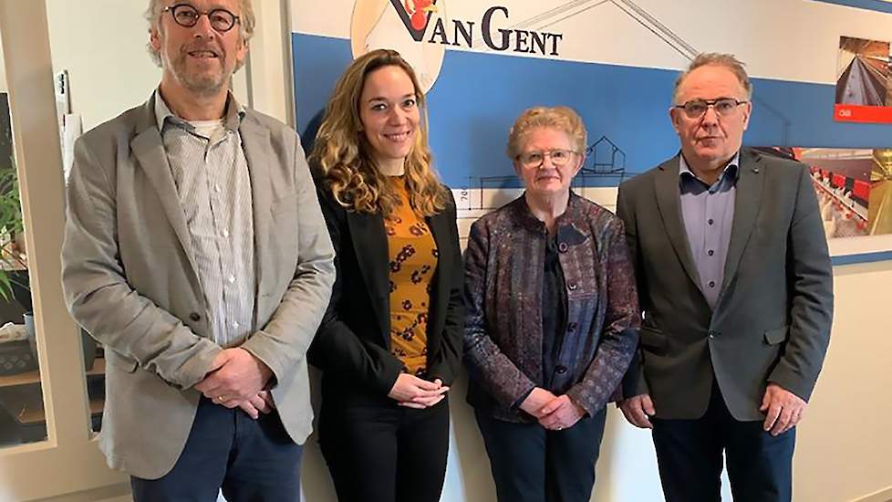 Van links naar rechts; Cor van de Ven, Lotte van de Ven, Teus van Gent, Netty van Gent