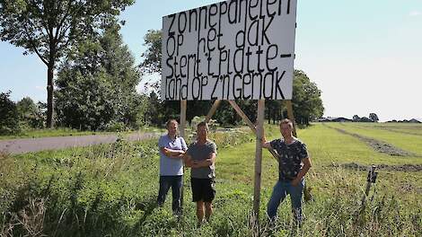 Van links naar rechts: veehouders Jurgen Roes, Han Rooks en Jeroen Ensink.