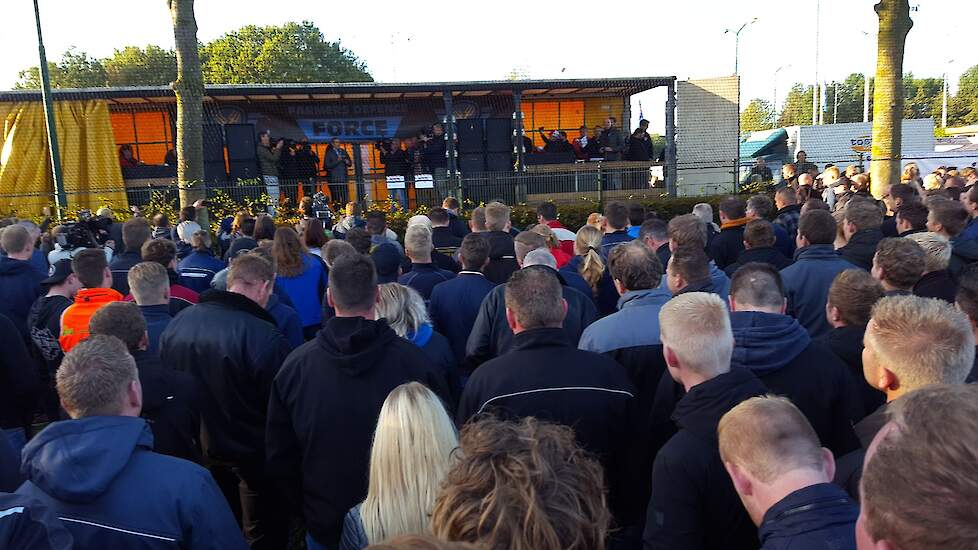 Vorig jaar demonstreerde FDF ook al in Bilthoven, toen op sportpark Weltevreden.