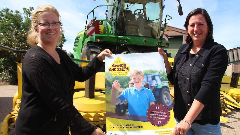 Monique Kerckhoffs-Schuurman (rechts) en Rebecca Steinbusch-Lacroix zijn de twee kartrekkers van de 'Goed Gezien' verkeerscampagne van LLTB regio Zuid-Limburg.