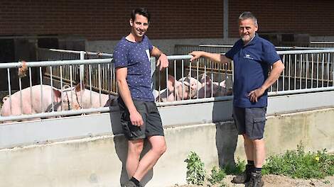 Rowin (links) en Roel (rechts) Batterink uit Nijkerk deden mee aan het begeleidingstraject 'Zicht op de toekomt' dat te vinden is op het Agroloket.