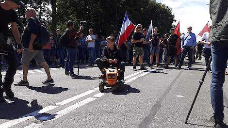 Boerenprotest op 22 juli van dit jaar in De Bilt. Het protest verliep vreedzaam.