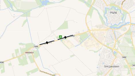 19 oktober starten de werkzaamheden aan de N258 tussen Hulst en Absdale.