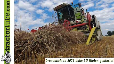 Dreschen 2021 - Wintergerste beim LU Nielen