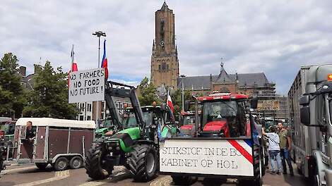 Sfeerbeeld van de demonstratie in Arnhem, vorige week woensdag.