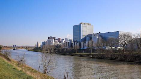 De melkpoedertorens van (nu nog) FrieslandCampina in Aalter. Royal A-ware is bezig de locatie over te nemen.