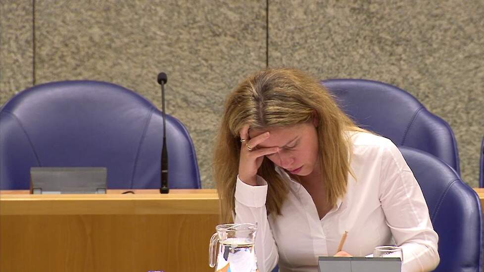 Minister Schouten, nog in de oude Kamer.