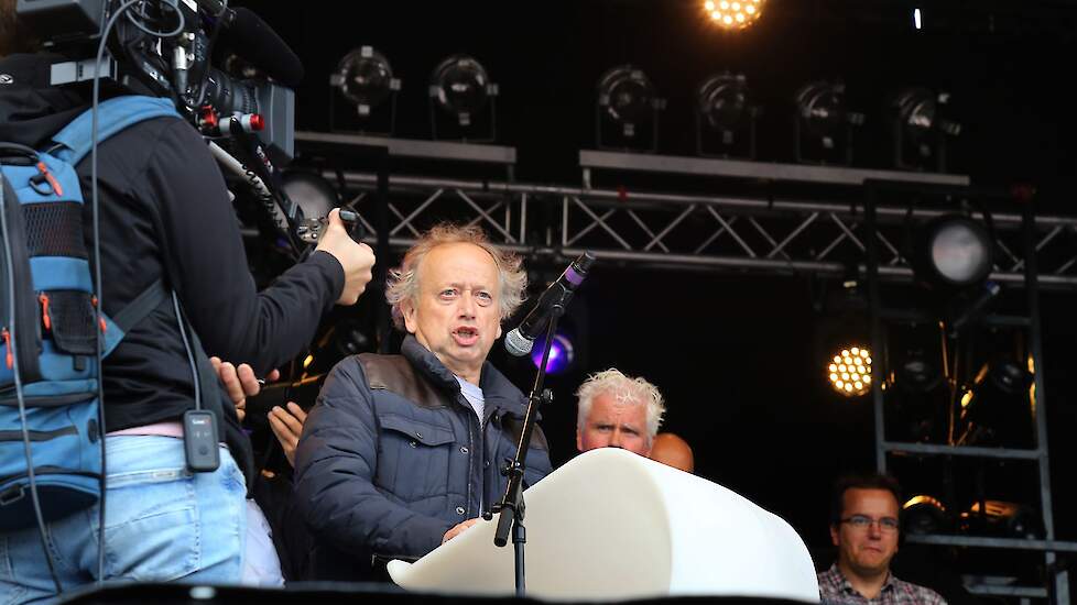 Henk Bleker tijdens het boerenprotest in 2019