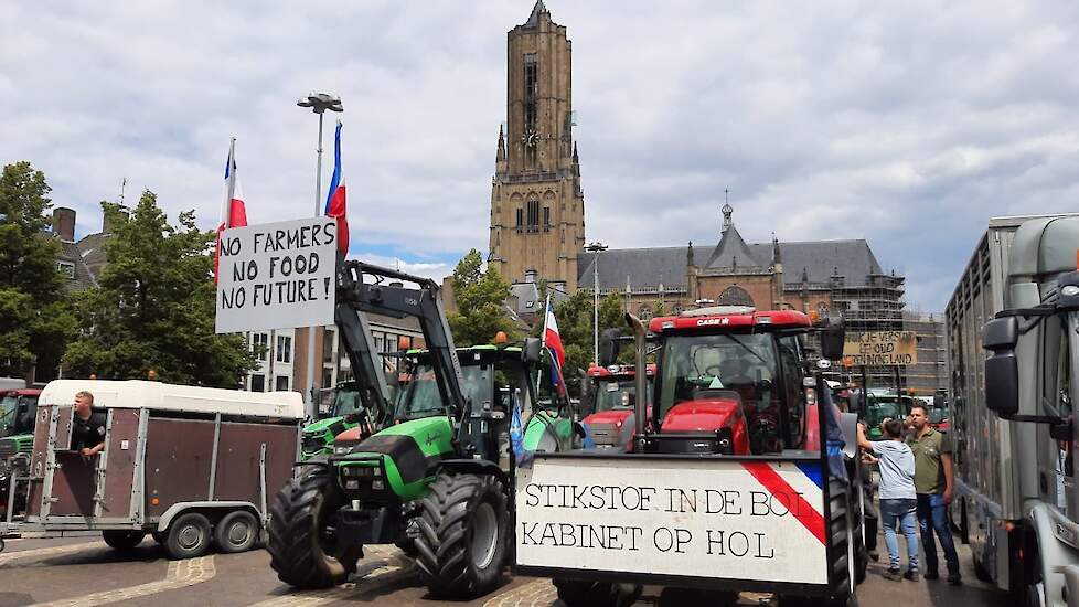 Foto ter illustratie. Boerenprotest in Arnhem.