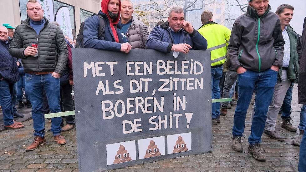 Varkenshouders demonstreerden eerder dit jaar in Brussel vanwege de penibele situatie.