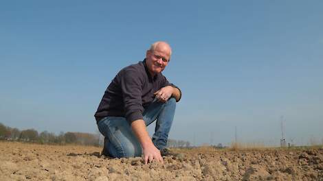 Henk Wolters besloot het perceel nabij de Roer in te zaaien met zomertarwe in plaats van gras.