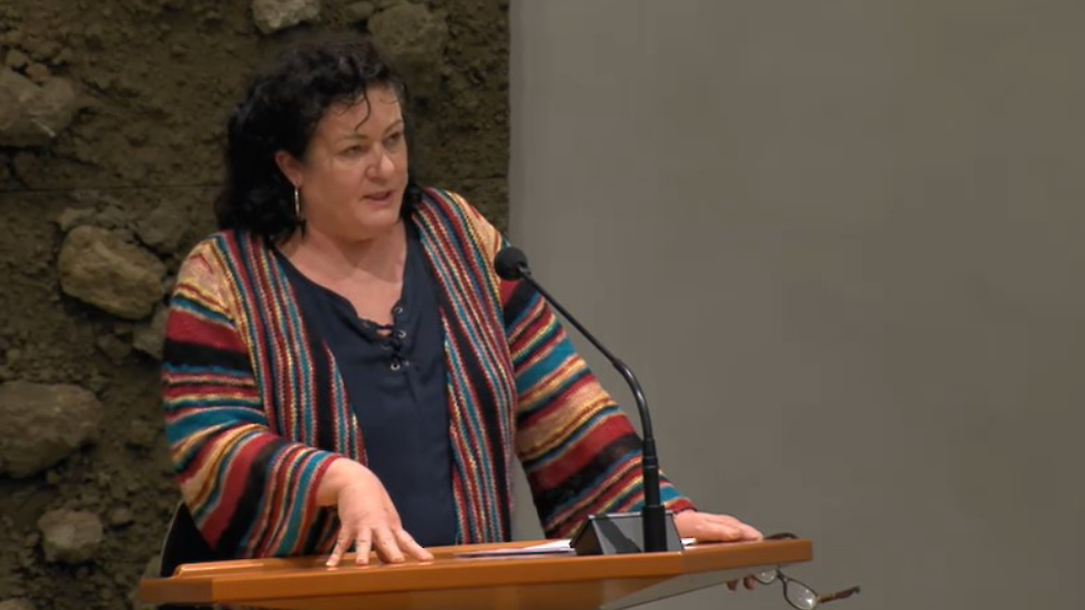 Caroline van der Plas tijdens het debat donderdag in de Tweede Kamer.