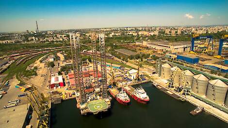 De diepzeehaven van het Roemeense Constanta, daar waar de Donau uitmondt in de Zwarte Zee.