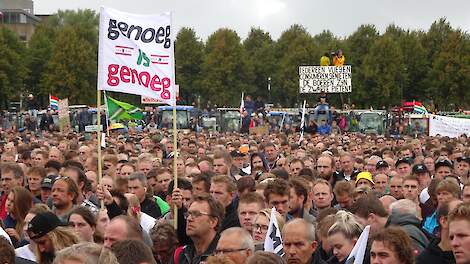 Een beeld van de massale actie op het Malieveld in 2019.