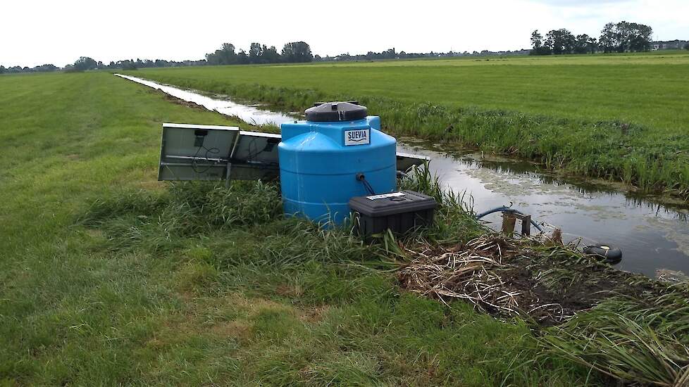 De CO2 vastlegging in tonnen per hectare is afhankelijk van de centimeters peilverhoging die met de waterinfiltratiepomp wordt gerealiseerd.