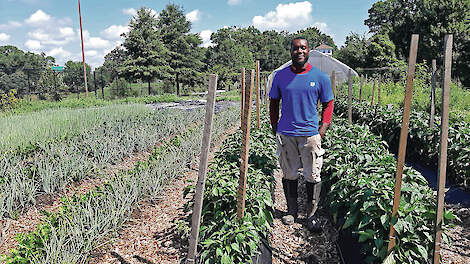 Lewis Taylor is de farm manager van de Urban Farm in Washington DC