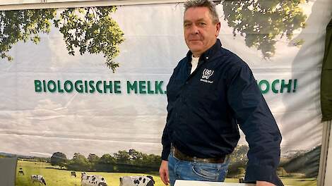 René Cruijsen stond twee dagen in de EkoHolland-stand op de BioBeurs. De oogst van drie potentiële omschakelaars was wel wat magertjes, vindt hij.