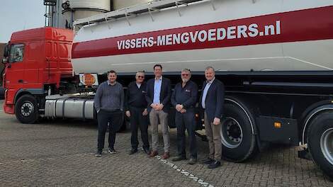 Van links naar rechts: Mark Ipema, Marc Vissers, Arjen van Nuland, Wil Vissers en Johan Schuttert.