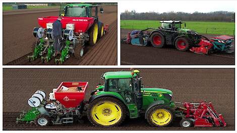 Uien Planten & Druppelirrigatie aanleggen | Spitten | Zaaien | Planting Onions | John Deere | Fendt