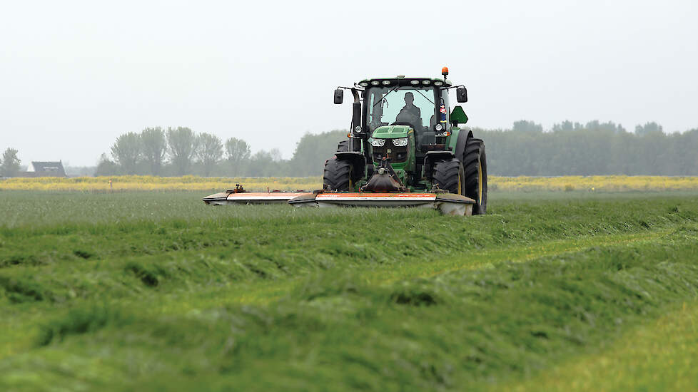 De eerste snede houdt voldoende voederwaarde bij later maaien. Maar het maaimoment van de volgende sneden kunnen daardoor wel ongunstig vallen.