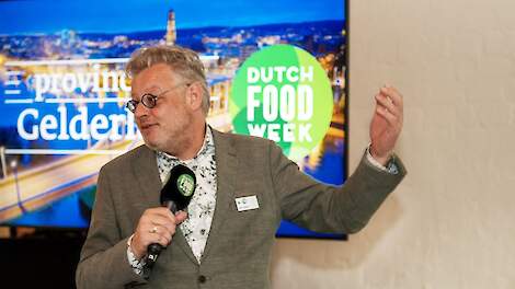 Gelders landbouwgedeputeerde Peter Drenth kondigt aan dat Gelderland 'in de lead' is wat betreft de Dutch Food Week 2023.