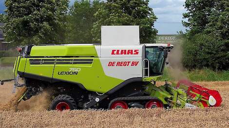 Tarwe dorsen | Wheat harvest | Weizen dreschen | CLAAS | Lexion 750 | Terra Trac | Graanoogst 2023