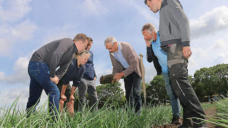 Twee jaar na het diepploegen is de grond nog niet helemaal homogeen. Voor de zaaiuien wil Van Renselaar aan het eind van de winter ondiep ploegen.