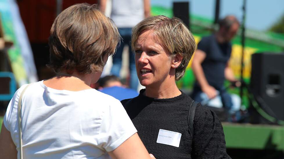 Linda Verriet tijdens het boerenprotest in Stroe in 2022.