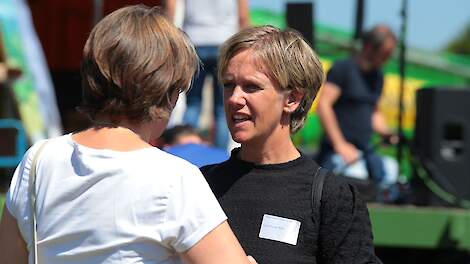 Linda Verriet tijdens het boerenprotest in Stroe in 2022.