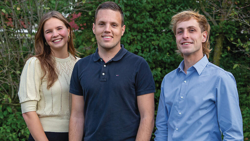 Studenten Merel de Boer, Tom Haasen en Sjoerd Gerrits schreven een rapport met aanbevelingen om stofblootstelling te verminderen.