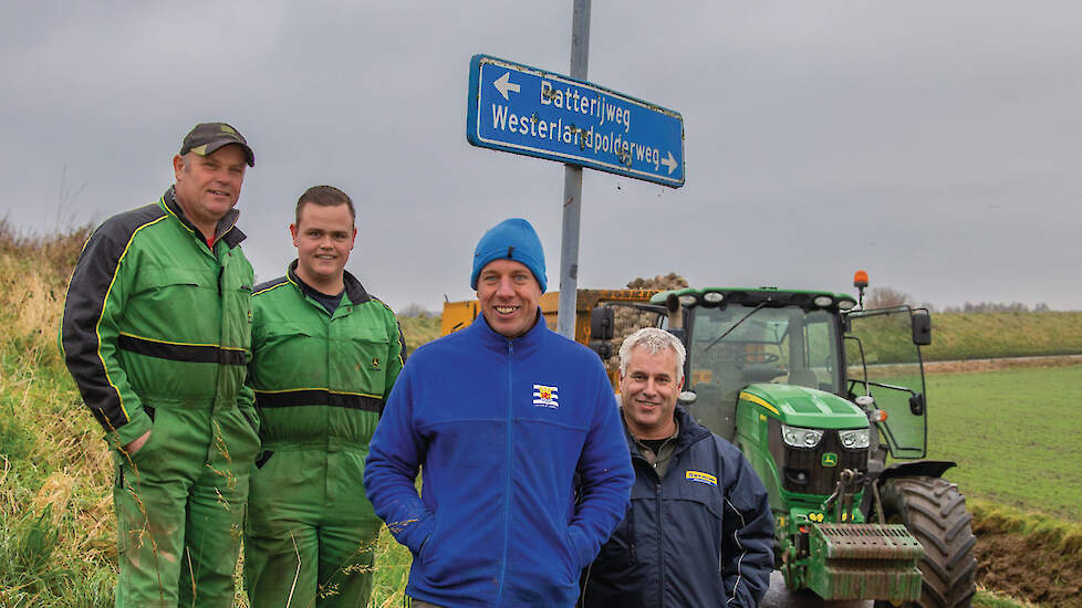 Van links naar rechts: Jack Rentmeester, Daan Rentmeester, Jan de Jager en Huibert Janse.