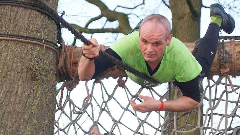 Arjan Tragter tijdens een eerdere survivalrun.