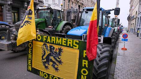 Boerenprotesten in België deze week. Hier gaat het om een eerder genomen foto.