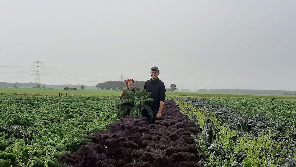 Kathinka en Wouter Kamphuis op hun boerderij 't Leeuweriksveld Emmen.