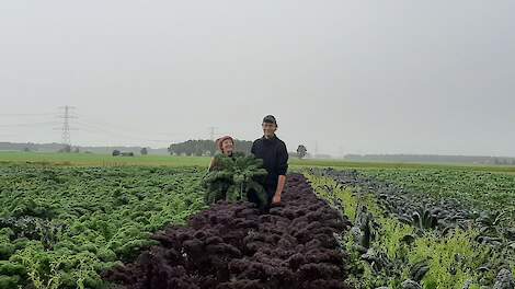 Kathinka en Wouter Kamphuis op hun boerderij 't Leeuweriksveld Emmen.