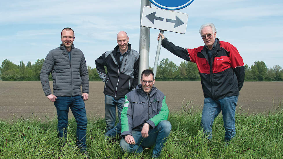 Van links naar rechts: Dennis Smits, Marco Dieleman, Johan Dieleman en Peter Dieleman.