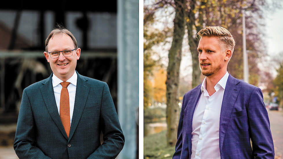 De Europarlementariërs Bert-Jan Ruissen (weer verkiesbaar) en de afzwaaiende Jan Huitema (rechter foto).