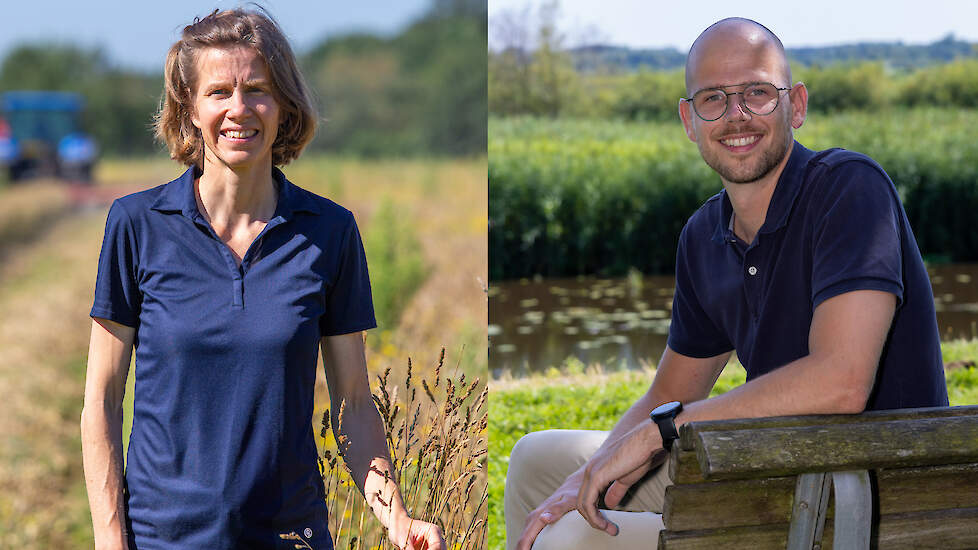 Links: Carleen Weebers, projectleider UMDL Utrecht: „We willen laten zien dat boeren in onze provincie al goed bezig zijn.”Rechts: Bram Coenen werkt bij het ruimtelijk adviesbureau BRO, dat in opdracht van Noord-Holland een advies heeft uitgebracht over h